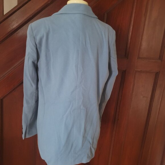 Rafaella Womens Light Blue Soft Wool & Cashmere Blazer Size 12 - Picture 4 of 6